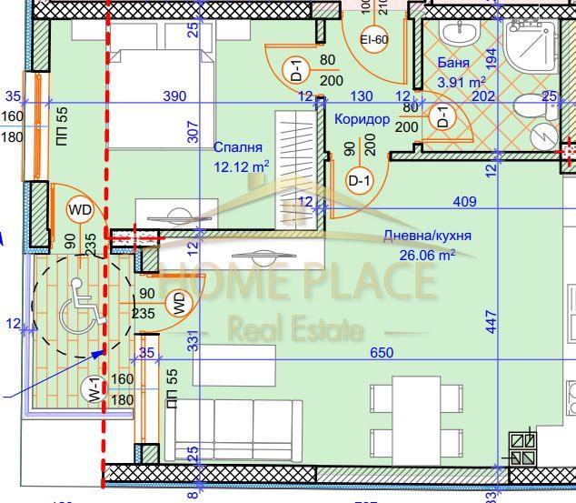 Продава се Двустаен апартамент в Варна, Център - 66 кв.м за 2339 €/кв.м - Снимка #3