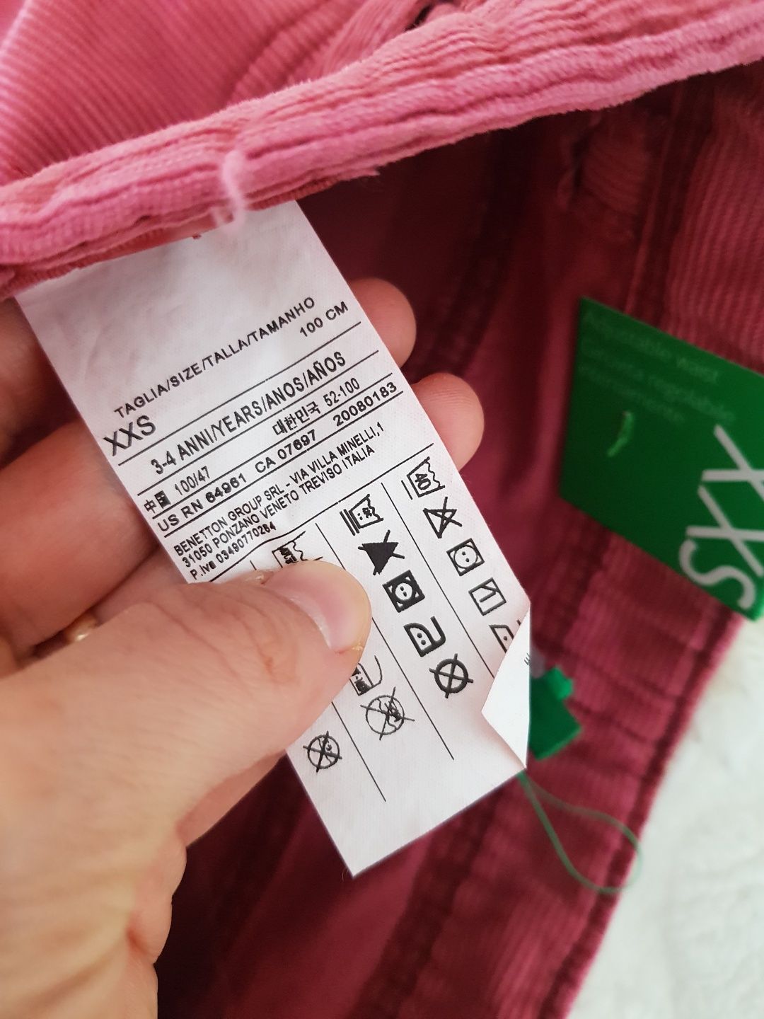 Pantaloni raiati fetita Benetton 3-4 ani, noi cu eticheta