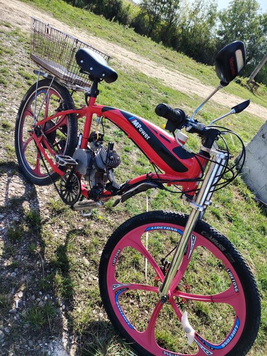 Bicicleta originala cu motor pe benzină 49 cm