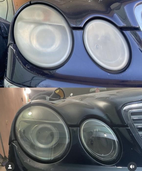 Полиране на фарове + PPF защита. Фолиране на авто детайли.