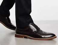 Pantofi oxford 46 de lux brogue Gianni Feraud NOI piele naturala moale