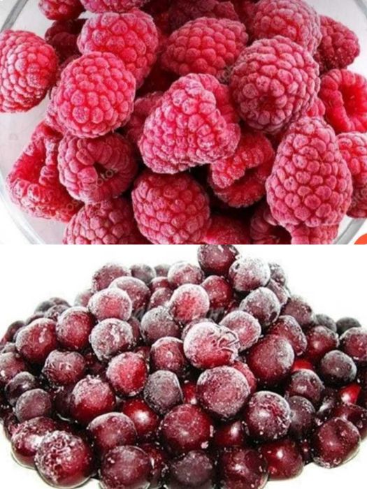 Продам замороженные ягоды малины,вишня без косточки