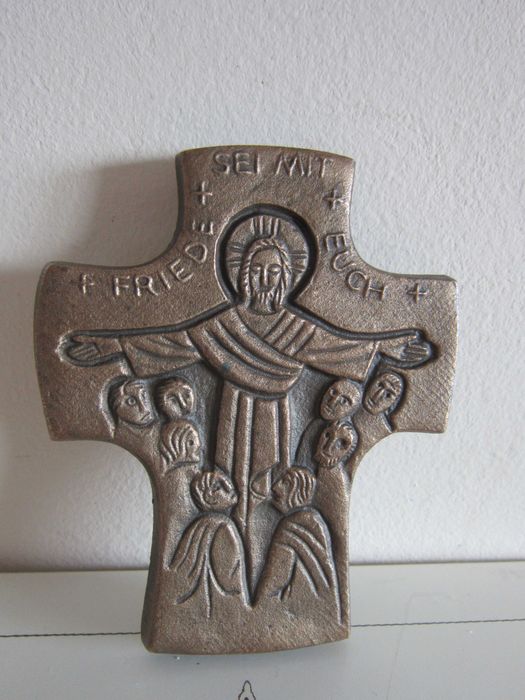 cadou rar Friende Sei Mit Euch Cruce bronz masiv "Pacea sa fie cu tine