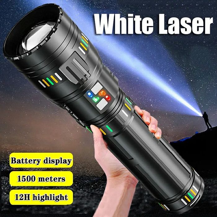 Lanterna Profesională Led Liquid Laser 35000Lm/380W-Rază Maximă 1500M