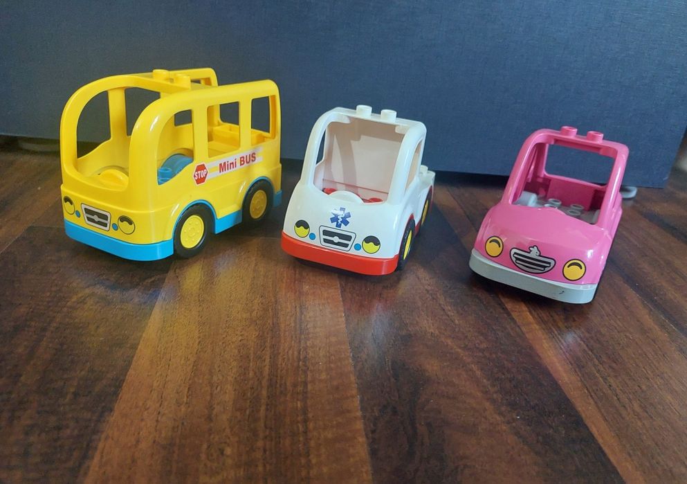Set 3 vehicule mari tip Lego Duplo