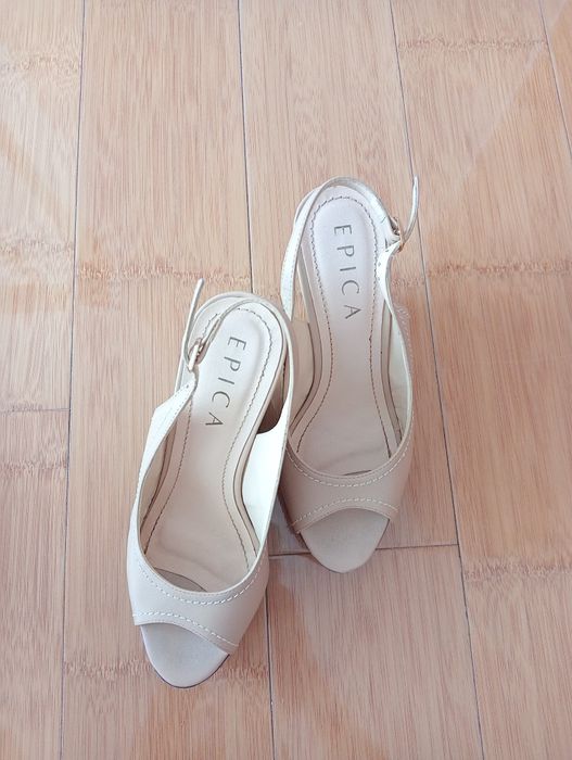 Sandale platforma crem Epica Nr 35