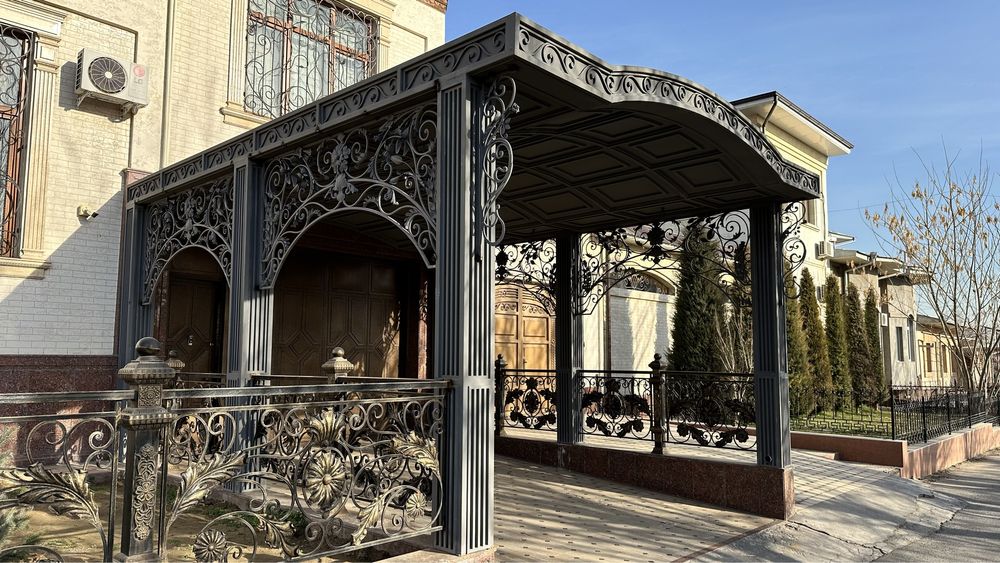Кованые изделия из металла. Цех Решетка, ворота, навес