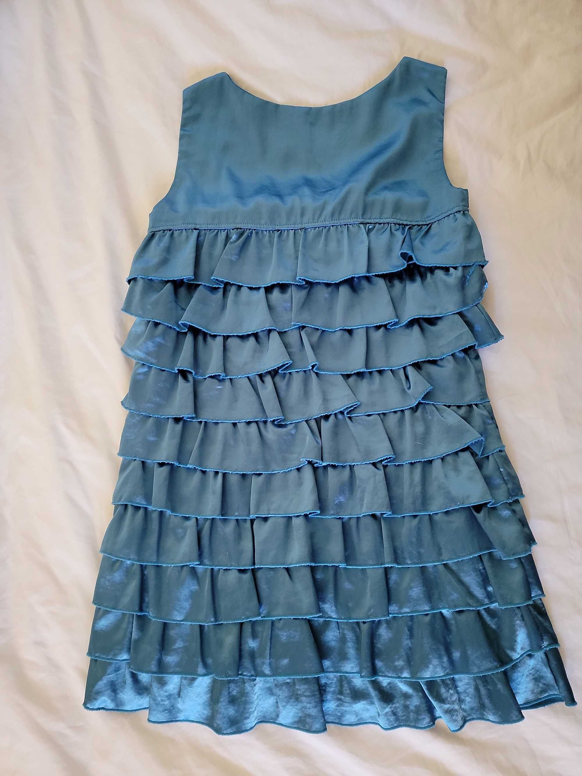 Rochie Deny Rose Blue Metalizat