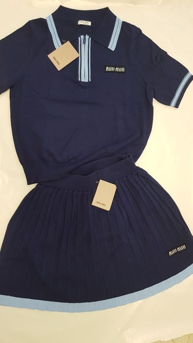 Bluza si fusta Miu Miu, S, albastru