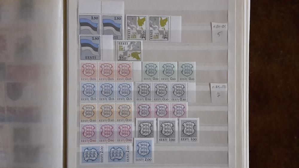 Lot timbre Estonia - 10 serii complete nestampilate