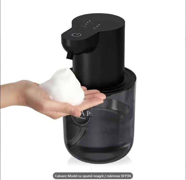 Dispenser de sapun spuma/lichid, automat, senzor, reincarcabil, IPX5