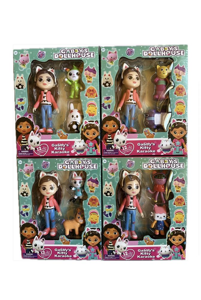 Set de joaca cu 3 figurine cu personaje din Gabby’s Dollhouse, NOI