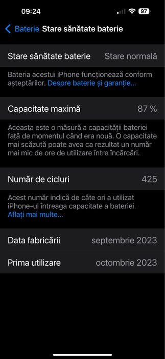Vand iphone 15 pro max blue sau schimb