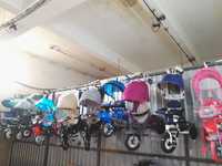 Triciclete copii diverse modele roti cauciuc spuma EVA