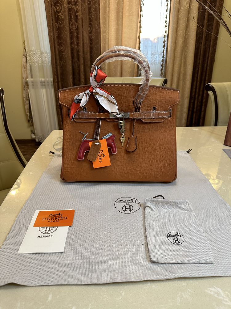 Geanta Hermes Birkin 35cm Maro Piele Accesorii Silver