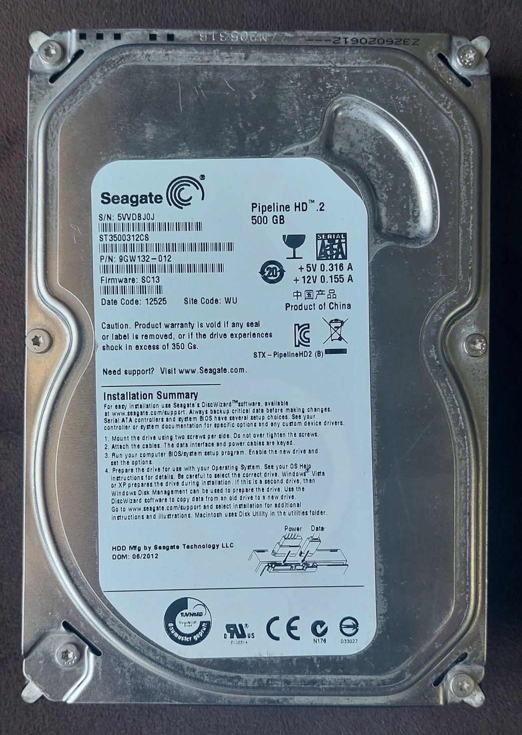 Kampyuter uchun hard disc SEAGATE 500 GB