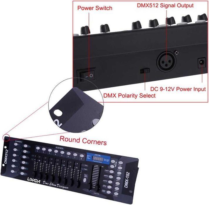Controler DMX Lixada, consolă Lixada DMX 512