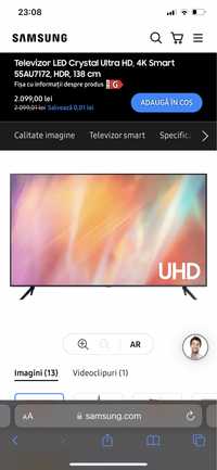 Televizor LED Crystal Ultra HD, 4K Smart