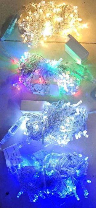 Коледни LED лампички, 100бр лампички/10 метра гирлянд.