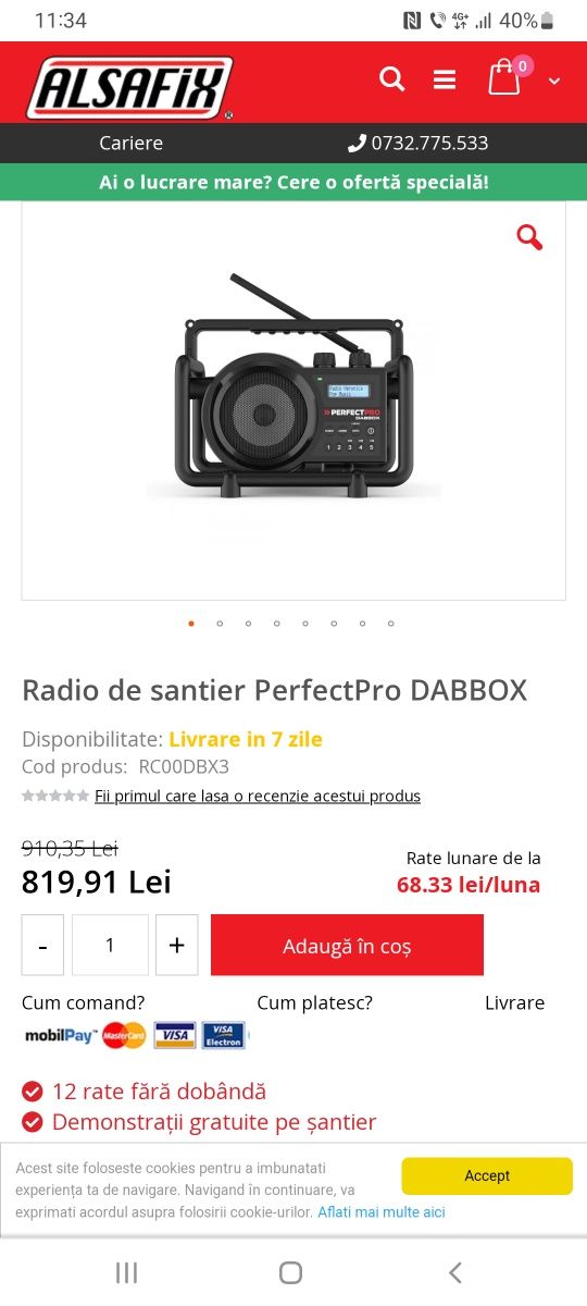 Radio șantier  perfectpro dabbox