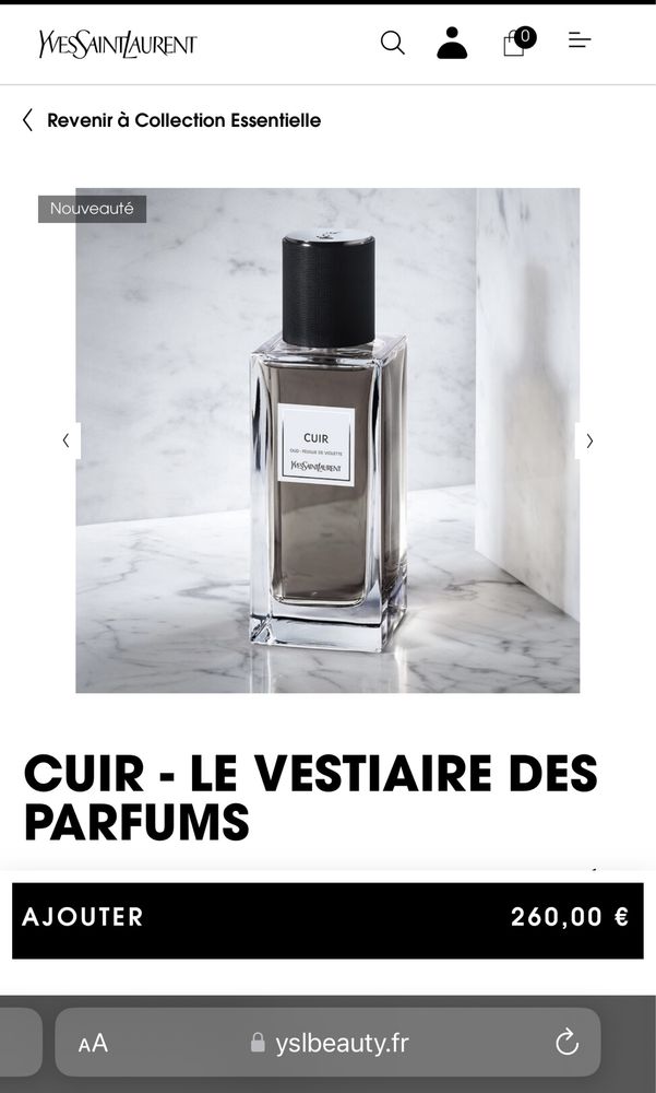 Parfum Yves Saint Laurent Cuir - Oud Feuilles de Violette