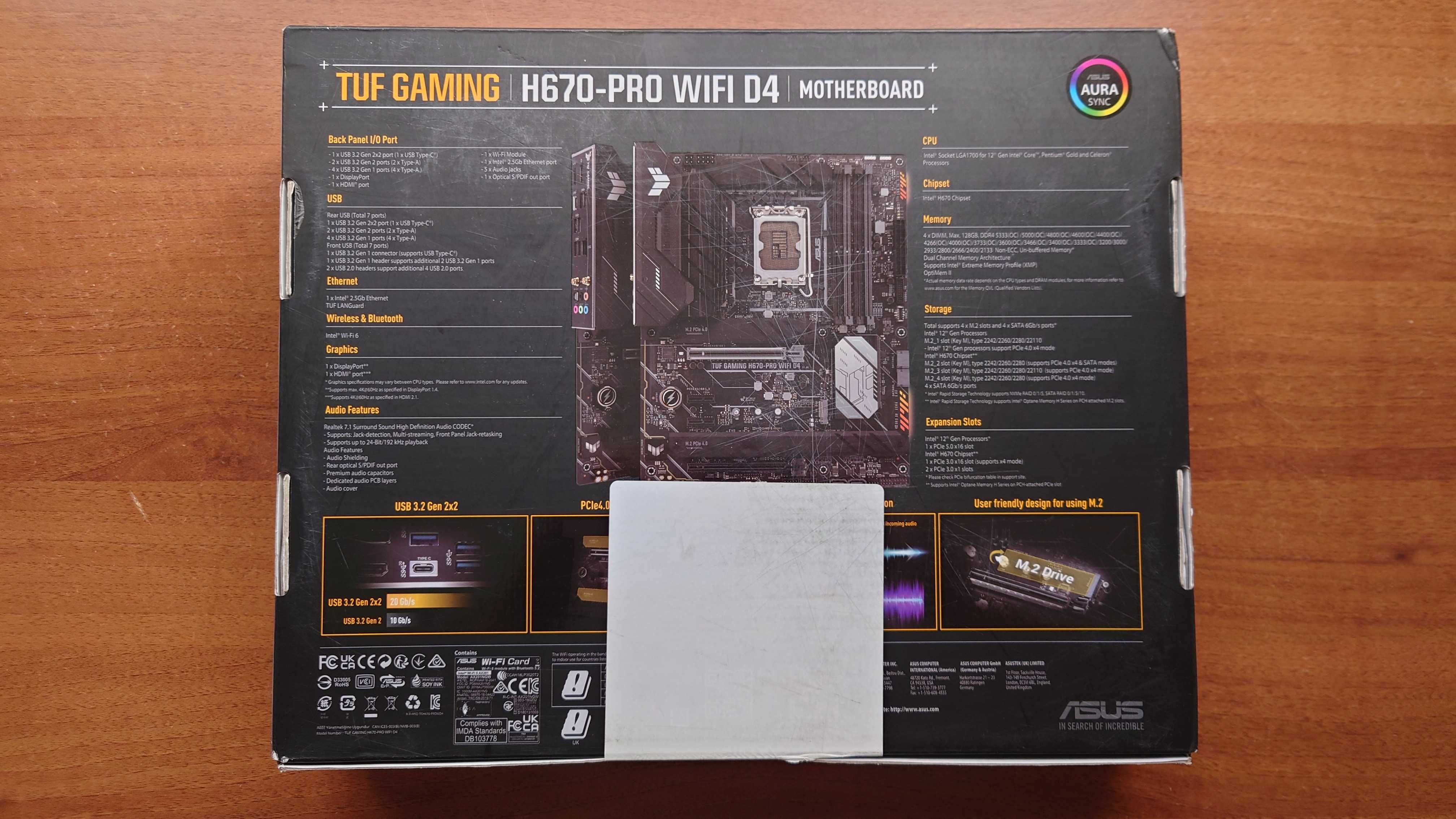 Placa de baza Asus TUF Gaming H670 PRO Wi-Fi D4 , NOUA!!!