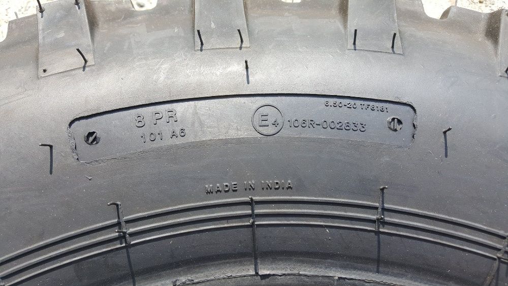 Cauciucuri noi 6.50-20 BKT 8 pliuri anvelope pentru tractor U650