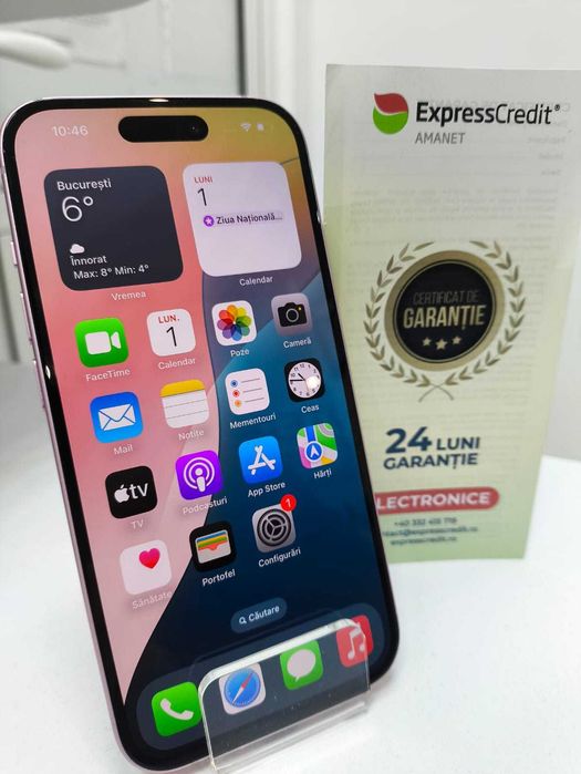 iPhone 15 128Gb (Ag43 Falticeni B3706) - 24 luni garantie!