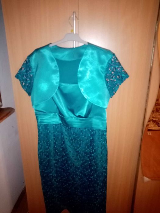 rochie turcoaz cu bolero