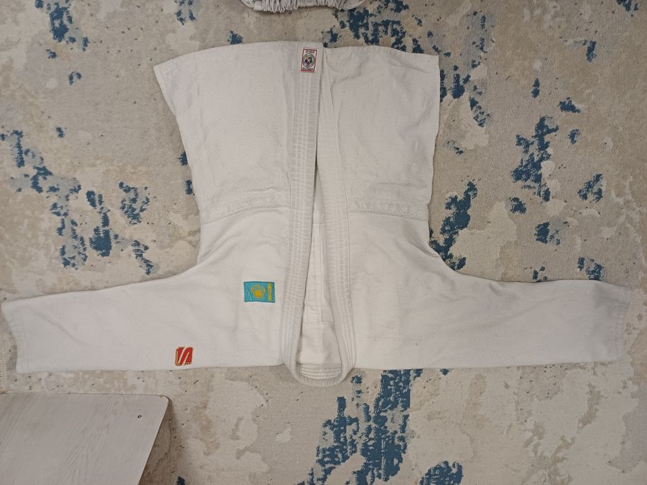 Кимоно дзюдо размер 150 синий, белый 155