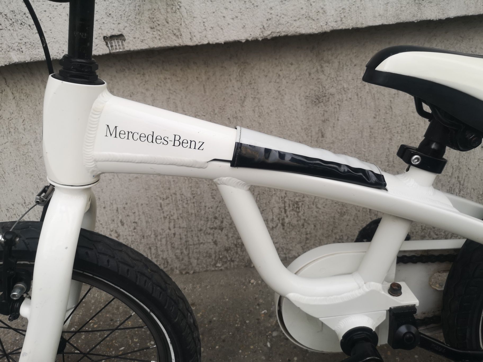 Bicicleta copii Mercedes Benz, 16 zoll, aluminiu, alb, 3 ani+ ,