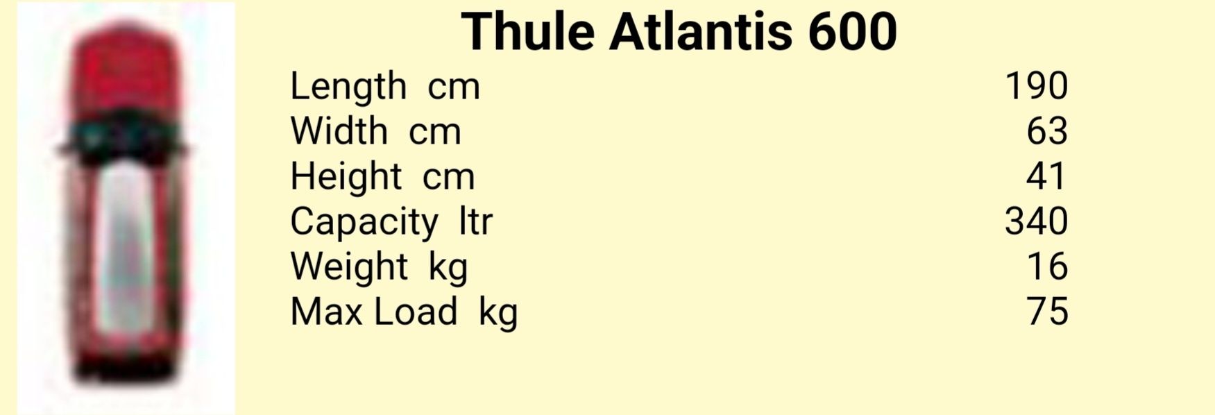 Inchiriez Thule Atlantis 600