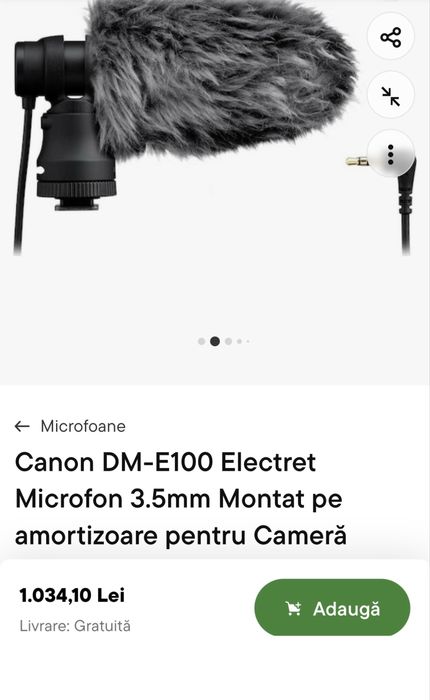 Microfon Canon DM-E100 stare Nou