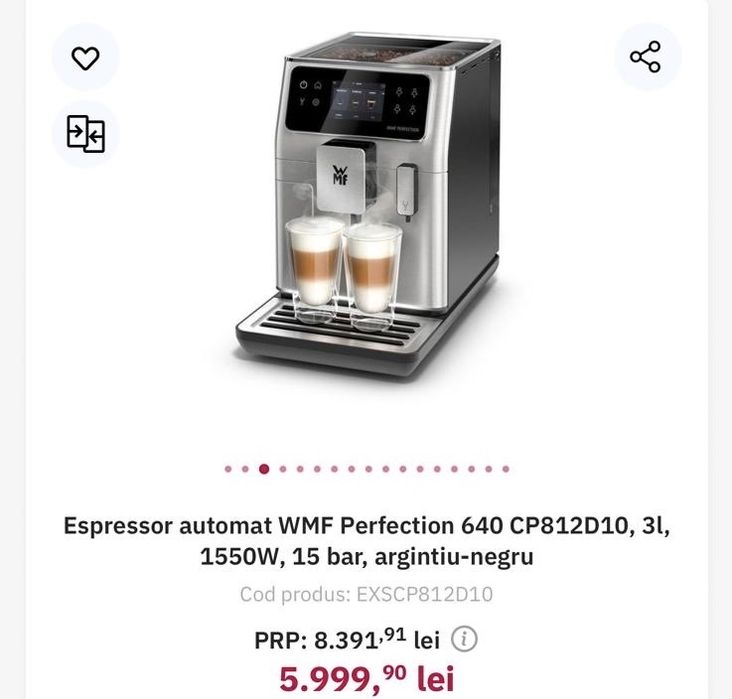 Espressor WMF Perfection 640, nou, sigilat