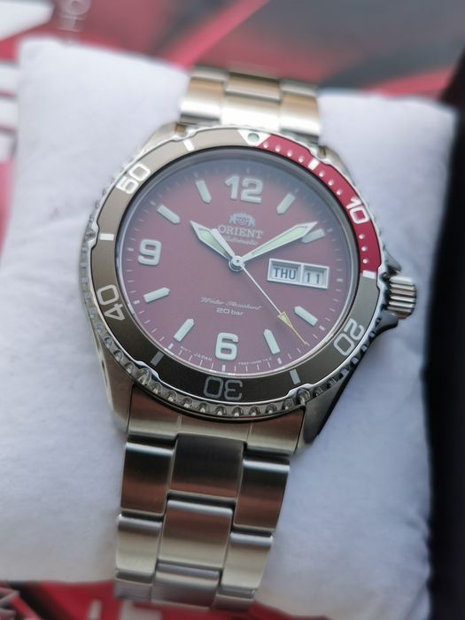 Ceas  Orient Mako III Kamasu diver rosu arabic