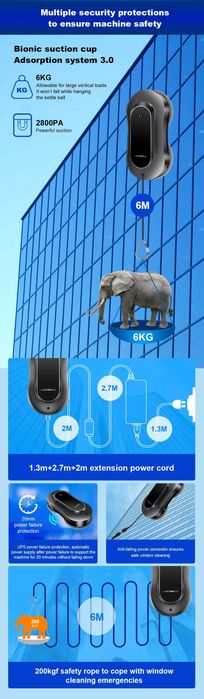 Robot aspirator pentru geamuri Liectroux YW810