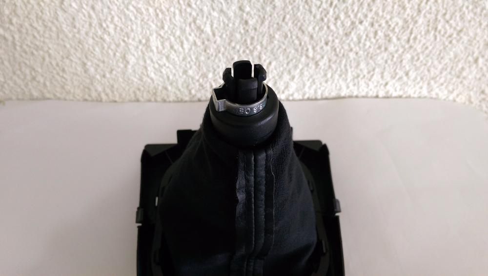 Manson schimbator + nuca PIELE + rama cromata VW Golf 5 6 Jetta cu 5T