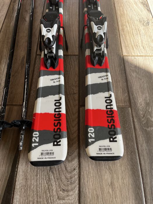 Ски+ ски обувки, 21.5, ски росиньол 120