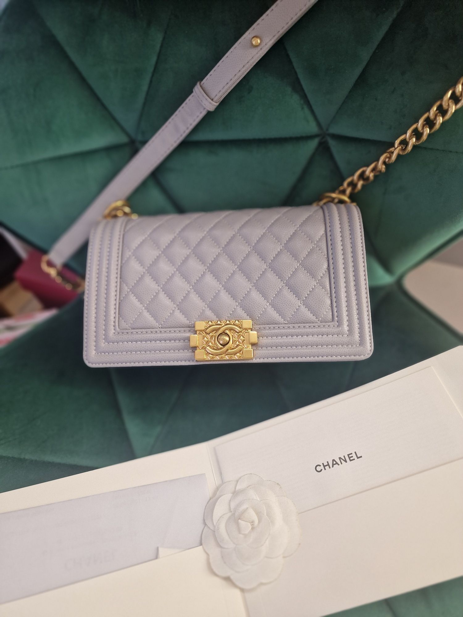 Chanel Boy Bag сива