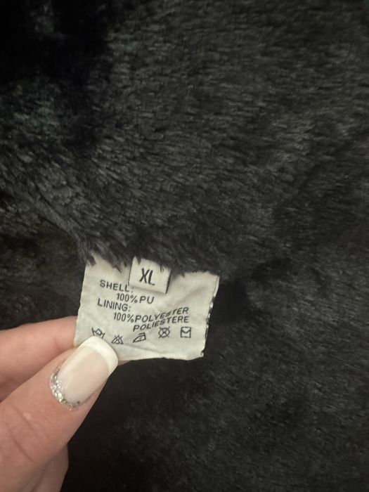 Дамско кожено яке дълго с яка от лисица естествен пух