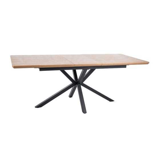 Маса LOGAN DAB/CZARNY MAT 160(200)x90