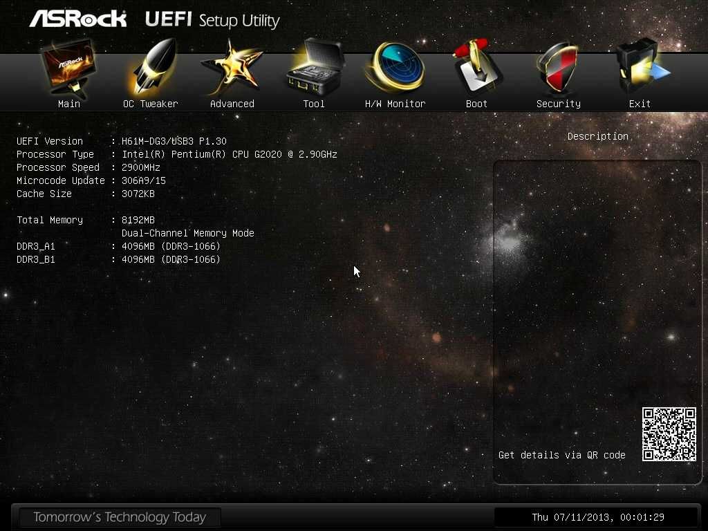 Дъно Дънна платка ASRock H61M-DG3/USB3 LGA 1155 DDR3