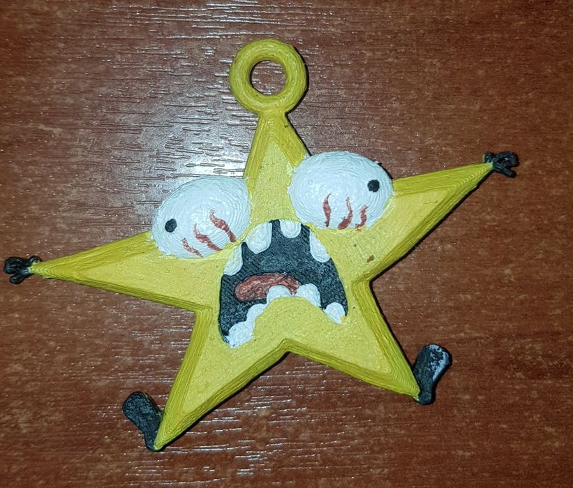 Кричащая звезда брелок на 3D принтере