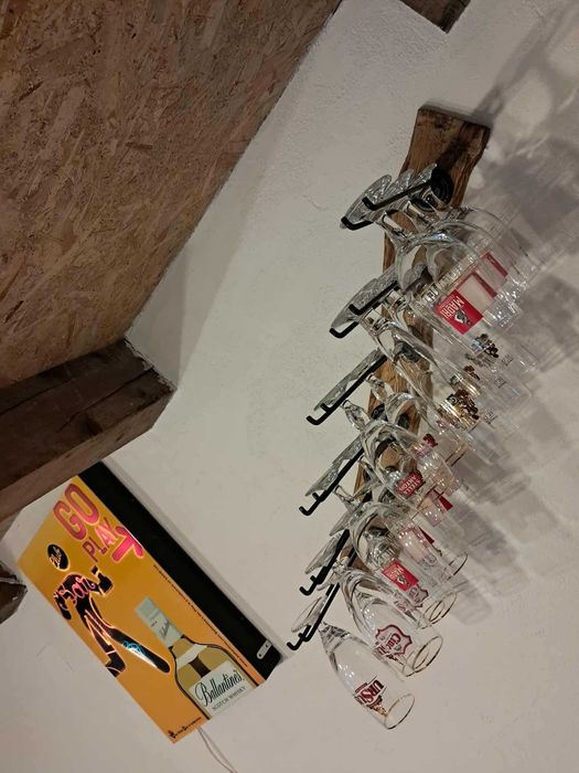 NOU - Suport pahare din lemn masiv