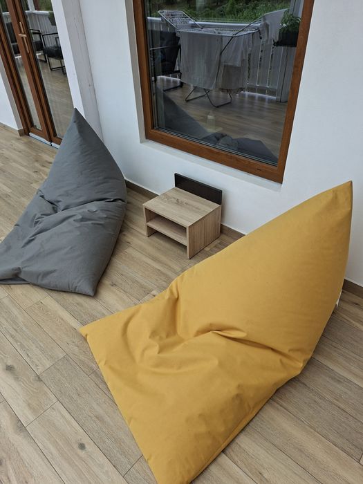 Vand puf terasa galben si gri