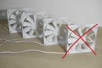 3бр 120mm NZXT fans white бели / 3pin (вкл ДДС)