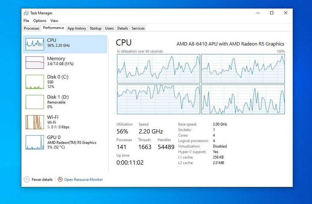 Laptop HP15 procesor AMD A8 RAM 8GB DDR3 SSD 240GB