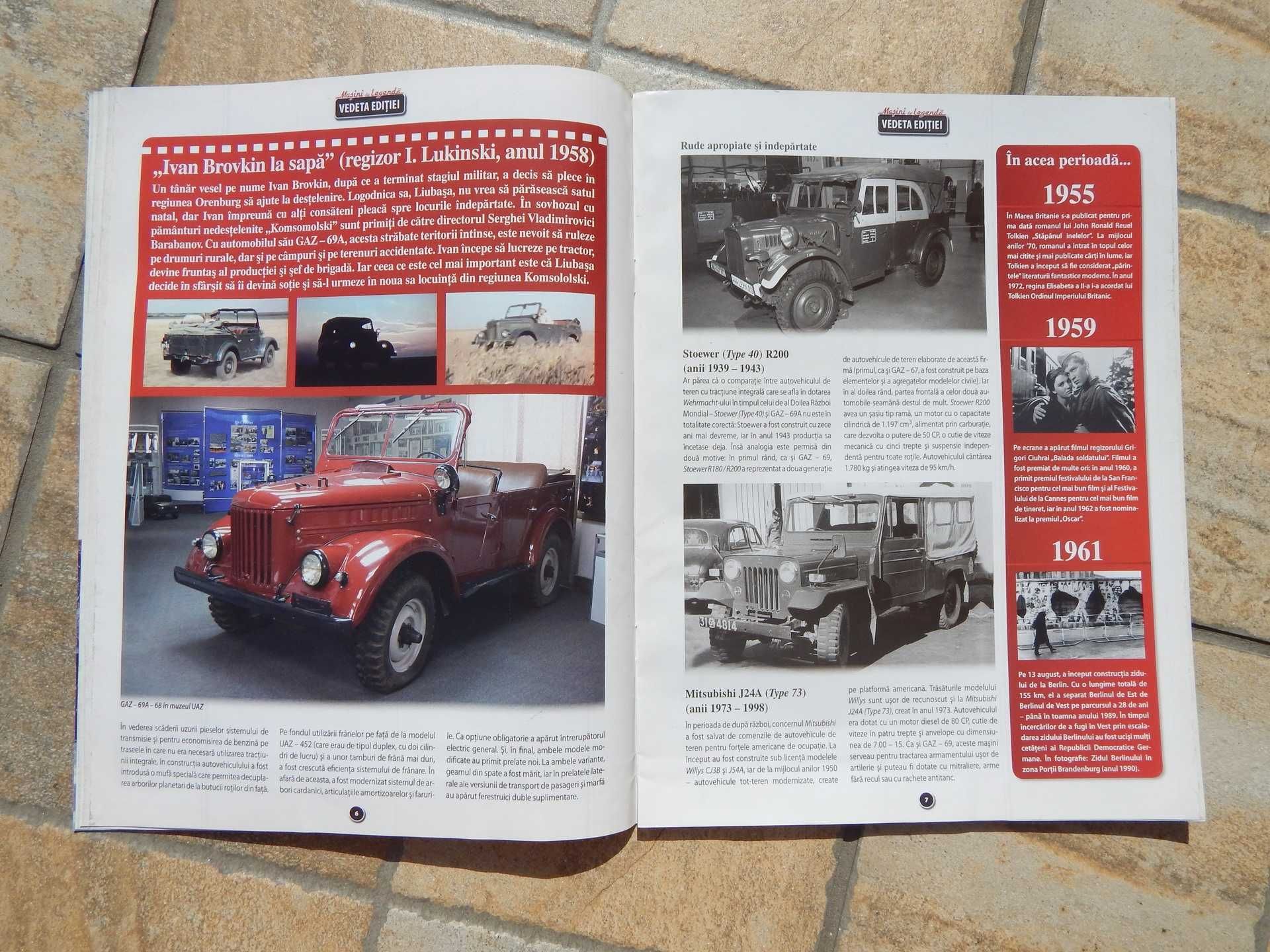 Revista prezentare jeep rusesc GAZ 69A colectia Masini de legenda