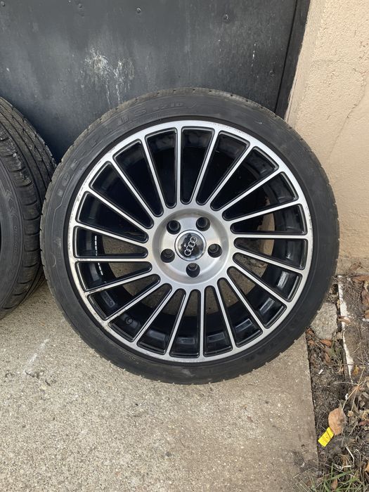 Jante AM R19 5x112, butuc 72.6 cu anvelope noi de iarna 255 35 19