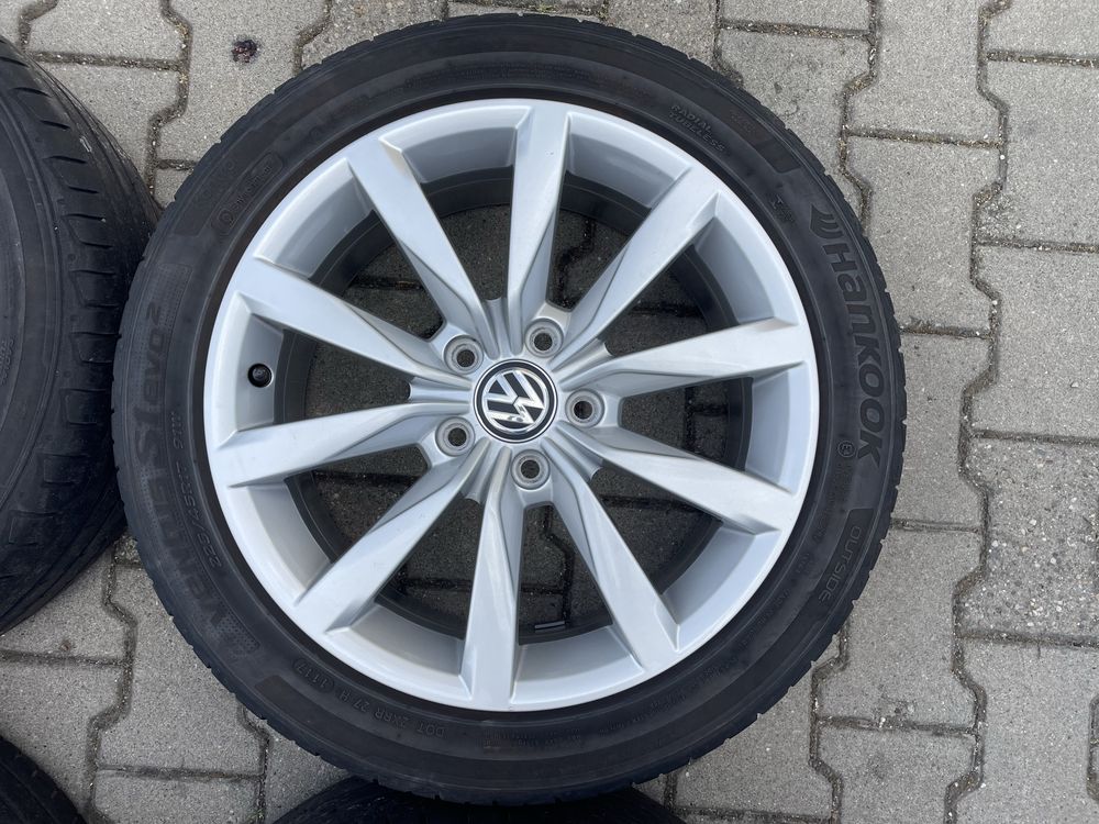 4 jante cu anvelope R17 originale VW Golf7/Skoda/Audi etc 5x112 ET49